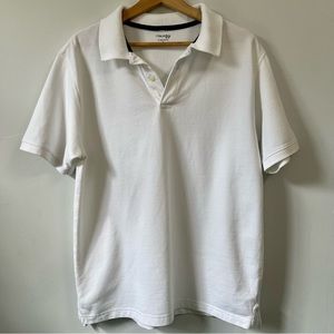 St. John’s Bay Heritage Pique Polo, White, Size M